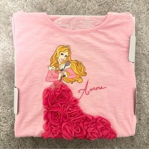 Disney Aurora Pink Long Sleeve Graphic Tee size 3T in Giftable Princess Box NEW